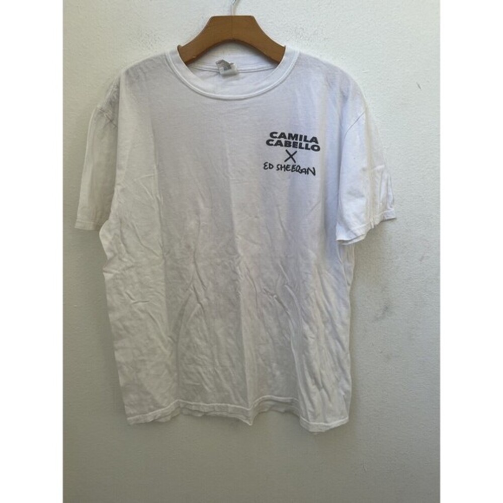 CAMILLA CABELLO X ED SHEERAN WHITE GRAPHIC SHIRT L (L4)